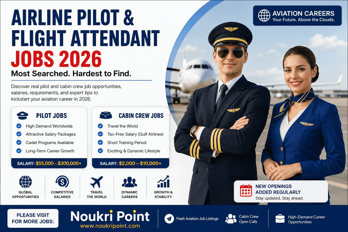Airline Pilot and Flight Attendant Jobs 2026 – Salary, Requirements and How to Apply