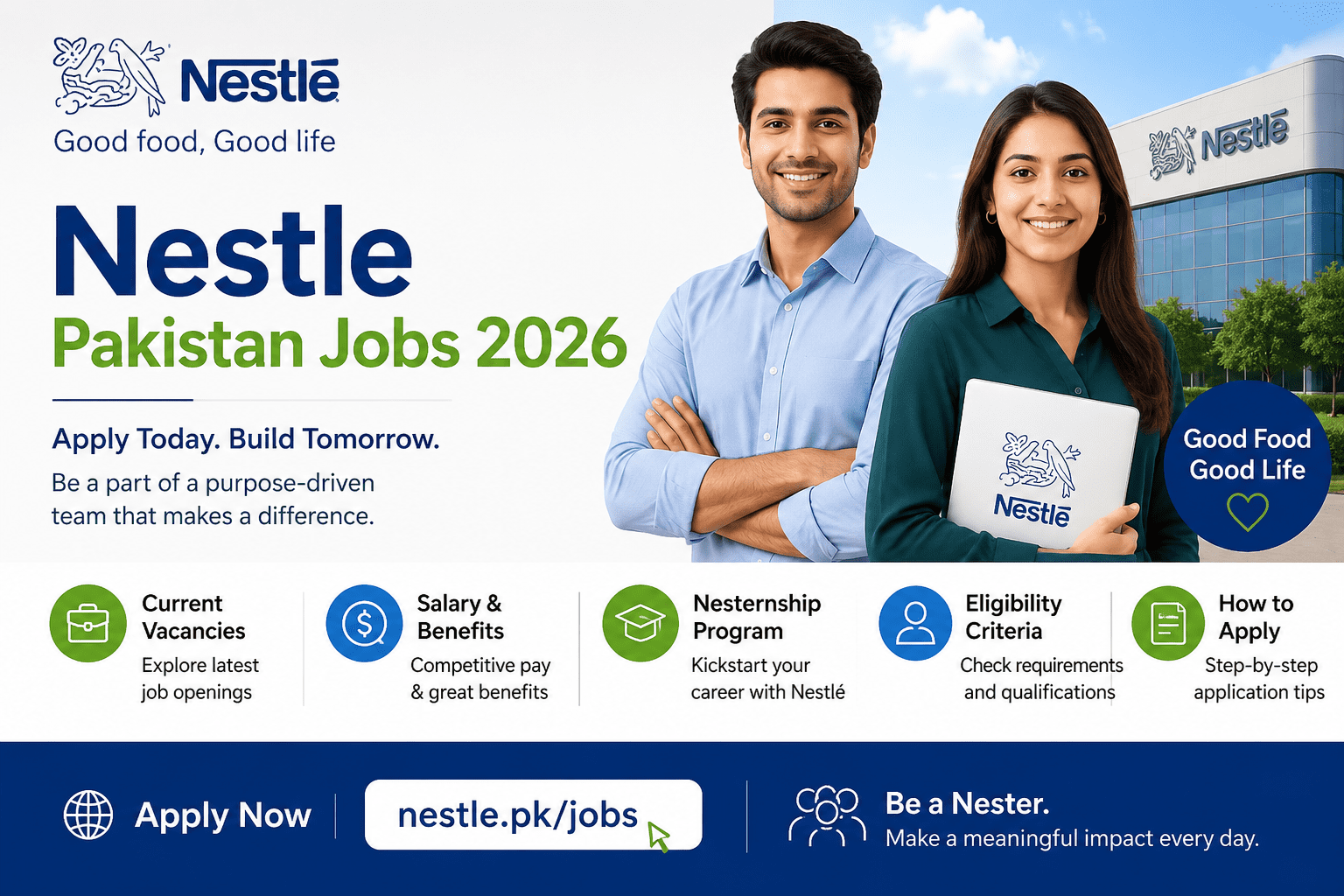 Nestlé Pakistan Jobs 2026 – Apply Today Build Tomorrow with Nestlé Good Food Good Life