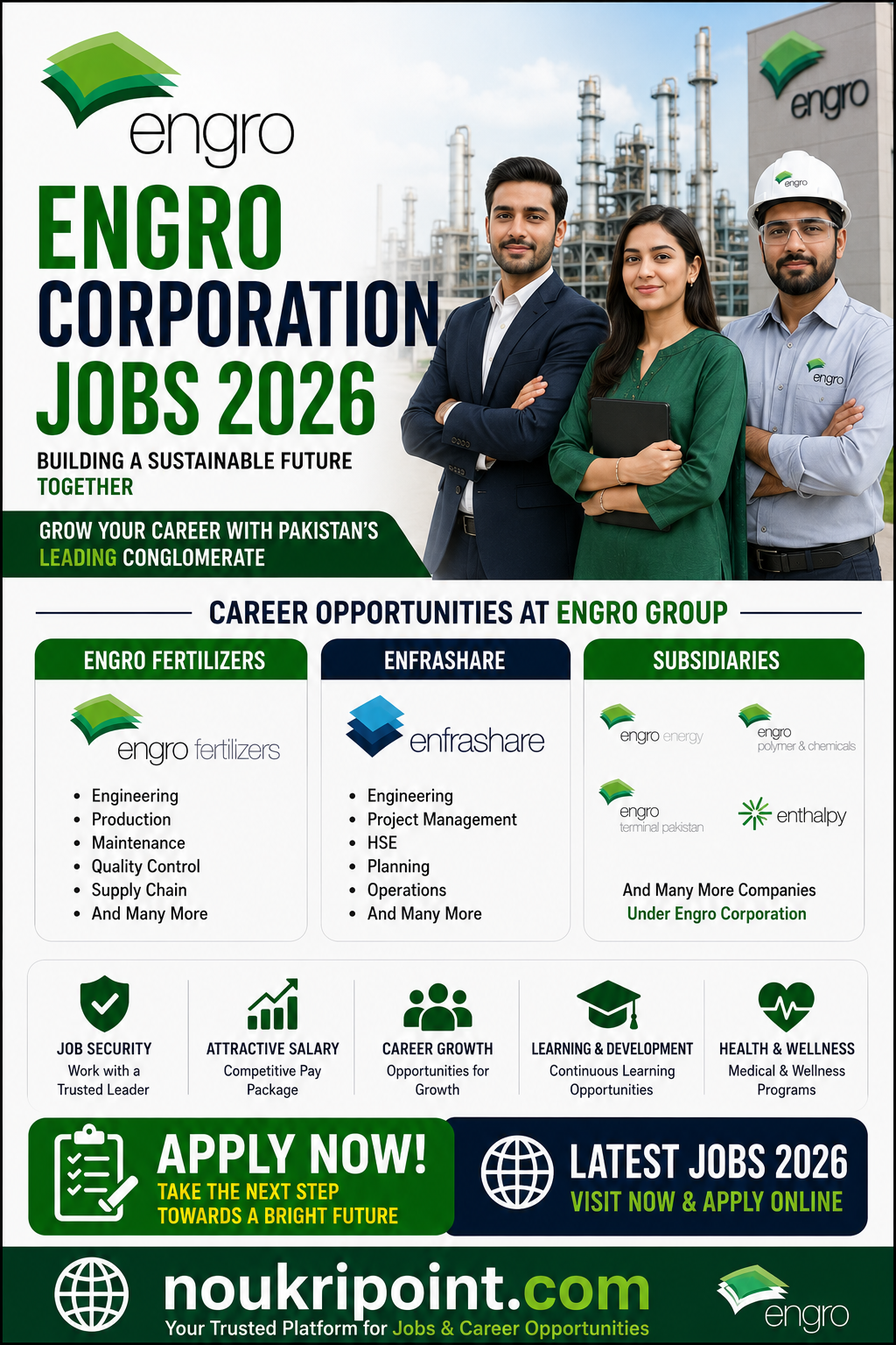 Engro Corporation Jobs 2026 career opportunities at Engro Fertilizers Enfrashare and subsidiaries apply at careers.engro.com