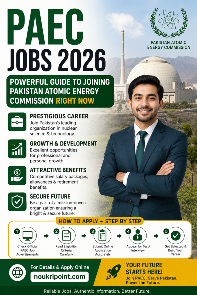 Paec Posts PAEC Jobs 2026 | Powerful Guide to Join Atomic Energy