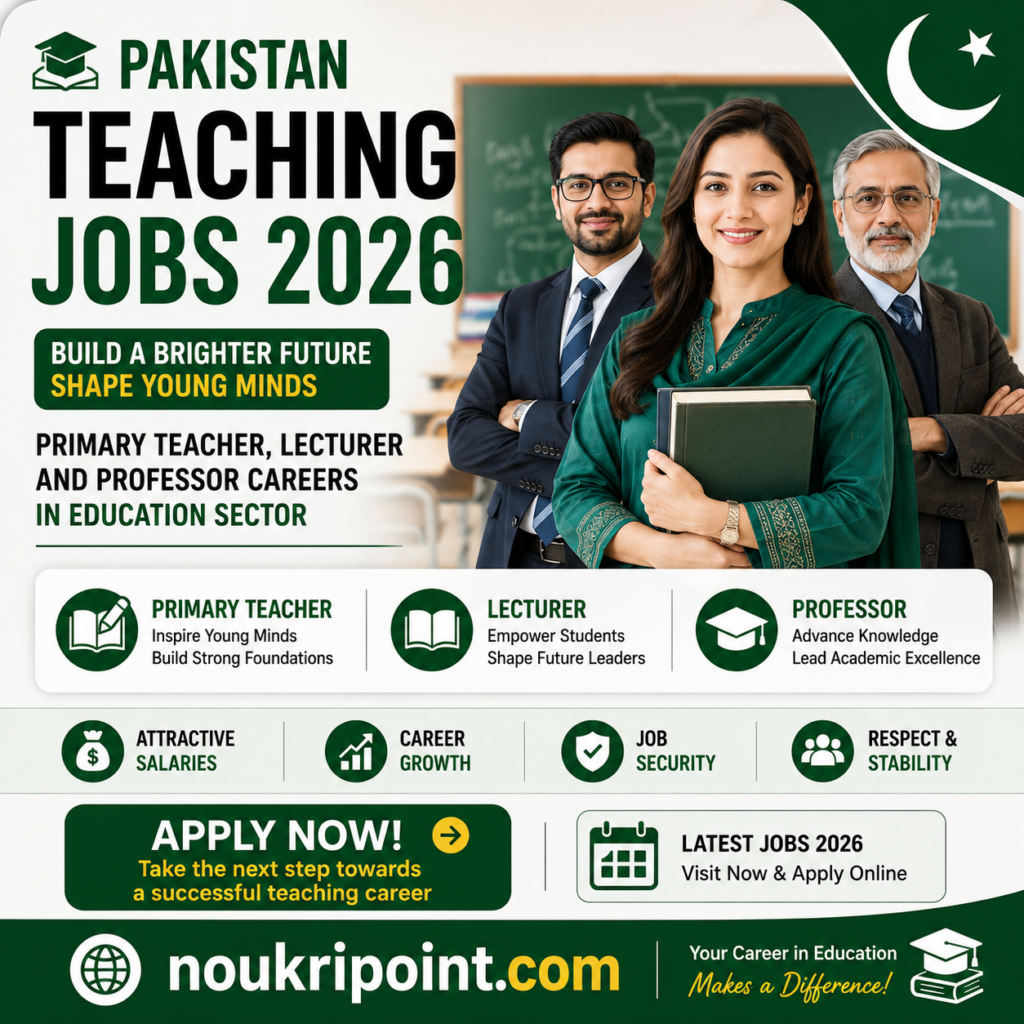 Pakistan Teaching Jobs 2026 | PST, Lecturer & Professor